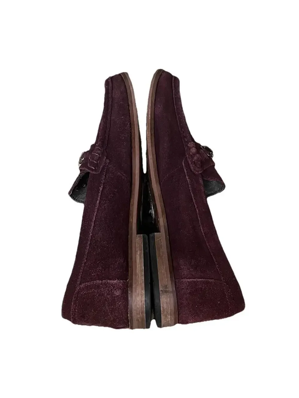 Moss London Burgundy Suede Horsebit Loafers Men’s EU 41 US 8 Preppy Academia